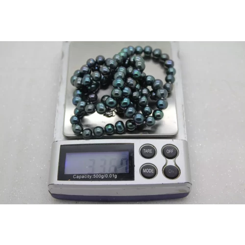 HONORA .925 S.S. PEACOCK TAHITIAN PEARL beaded necklace 23