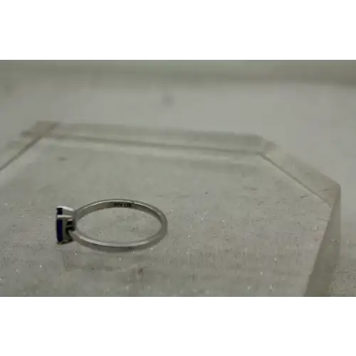 ILIANA 18k W.G. Emerald Cut TANZANITE SOLITAIRE ring size 9