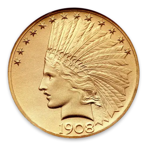 Indian $10 (1907 - 1933) - AU