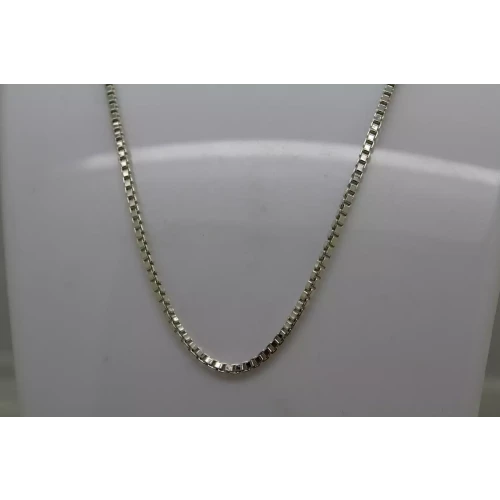 ITALY .925 Sterling Silver 2mm BOX LINK CHAIN necklace 23