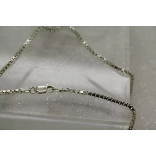 ITALY .925 Sterling Silver 2mm BOX LINK CHAIN necklace 23