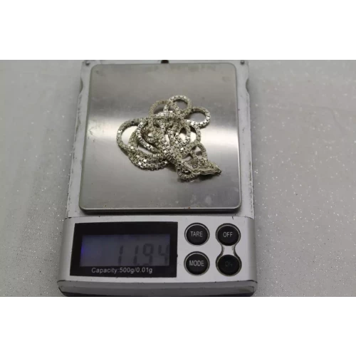 ITALY .925 Sterling Silver 2mm BOX LINK CHAIN necklace 23
