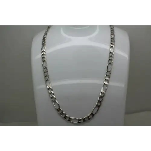 ITALY .925 Sterling Silver FIGARO CHAIN necklace 20