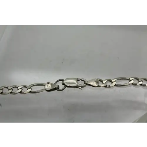 ITALY .925 Sterling Silver FIGARO CHAIN necklace 20