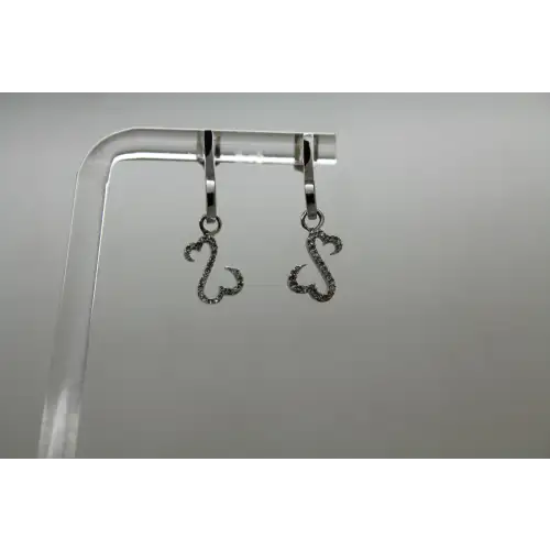 JANE SEYMOUR 14k W.G. DIAMOND OPEN HEART COLLECTION dangle