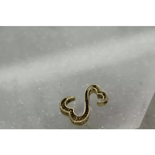 JANE SEYMOUR 14k Yellow Gold .25ctw DIAMOND OPEN HEART pendant