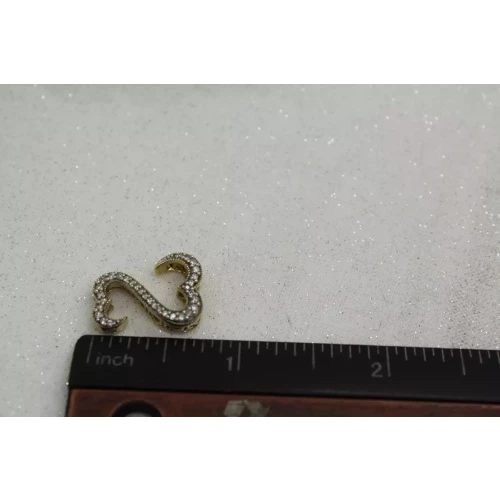 JANE SEYMOUR 14k Yellow Gold .25ctw DIAMOND OPEN HEART pendant