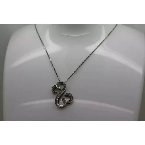 JANE SEYMOUR JWBR .925 S.S. OPEN HEART DIAMONDS necklace 18