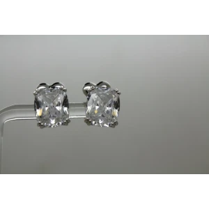 JCL .925 S.S. 6ctw LARGE CZ STUD earrings with fancy backs