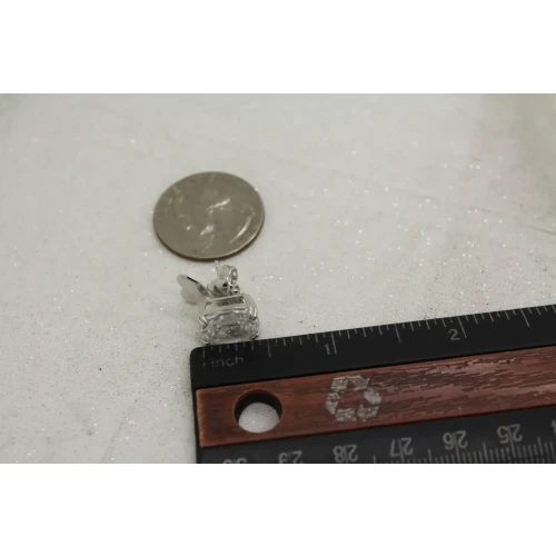 JCL .925 S.S. 6ctw LARGE CZ STUD earrings with fancy backs