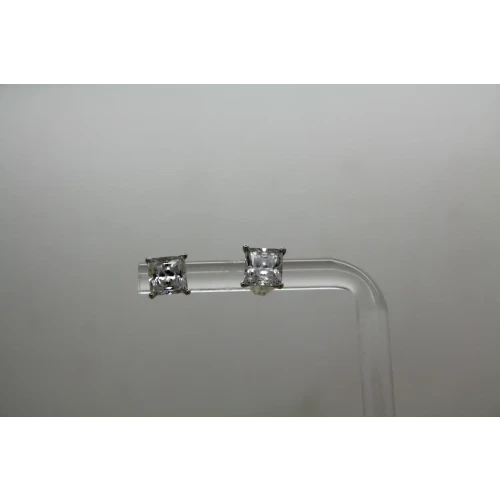 JCM .925 S.S. 1.00ctw PRINCESS CUT CZ STUD earrings