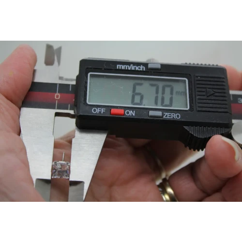 JCM .925 S.S. 1.00ctw PRINCESS CUT CZ STUD earrings