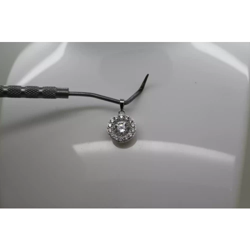 JCM .925 S.S. CZ STONE IN MOTION CIRCLE pendant