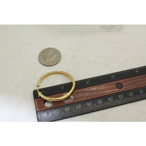 JCM Gold Over .925 S.S. PAVE CZ LARGE ROUND HOOP earrings