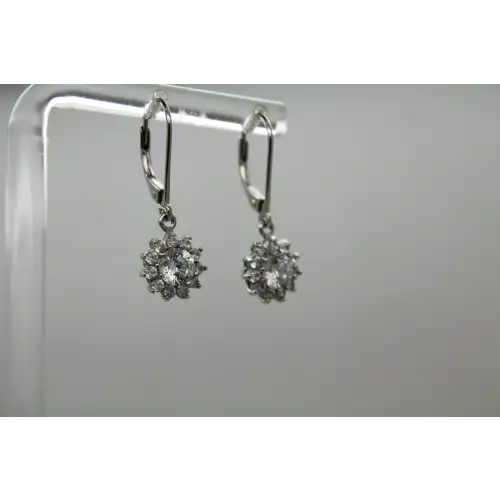 JCM JACMEL MAURITIUS .925 S.S. FLOWER DESIGN DANGLES #