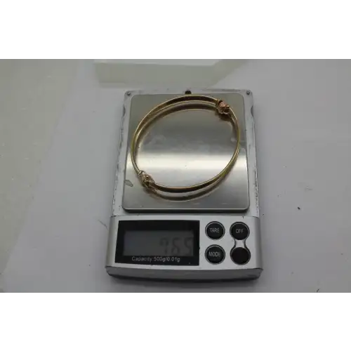 JCM JACMEL MAURITIUS Vermeil .925 S.S. HINGED BANGLE stunning