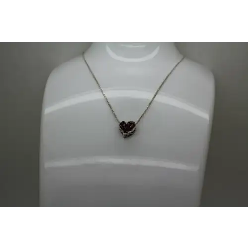 JEZLAINE .925 S.S. PURPLE PAVE CRYSTAL SCROLL HEART necklace (2)