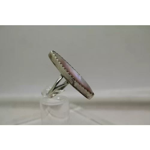 J.J. JEFFERSON JAMES NAVAJO .925 S.S. MOTHER OF PEARL ring size 8.75