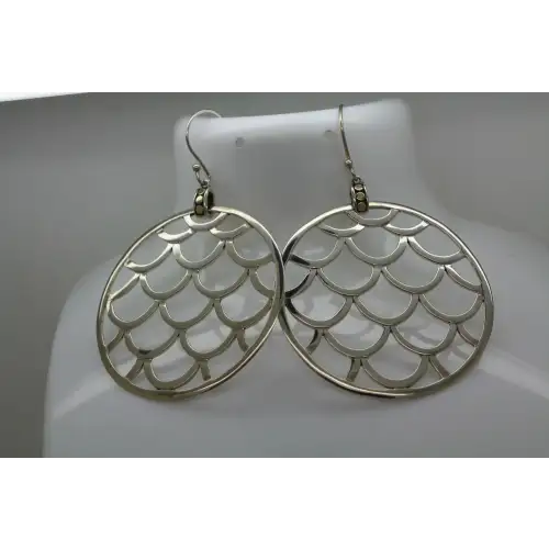 JOHN HARDY LARGE LEGENDS NAGA .925 18k DOT DANGLE earrings