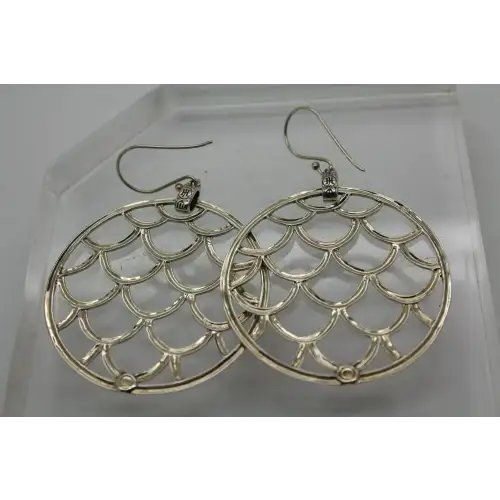 JOHN HARDY LARGE LEGENDS NAGA .925 18k DOT DANGLE earrings