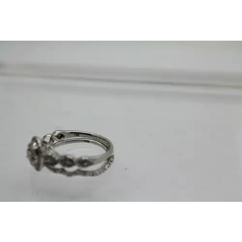 JTW 14k W.G. .50cttw DIAMOND ILLUSION HALO BRIDAL set size 7 #