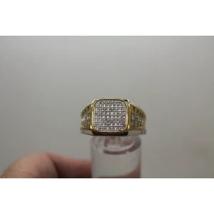 JWBR Two Tone .925 S.S. PAVE DIAMOND men