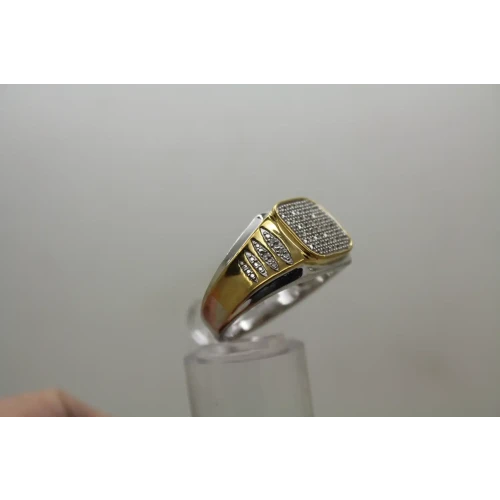 JWBR Two Tone .925 S.S. PAVE DIAMOND men