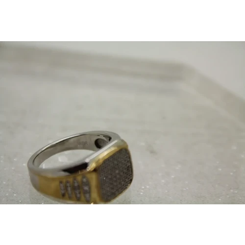 JWBR Two Tone .925 S.S. PAVE DIAMOND men