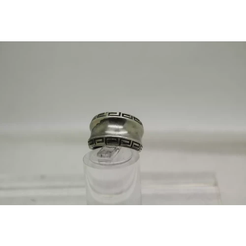 KABANA .925 S.S. CONCAVE GREEK KEY BAND ring size 5