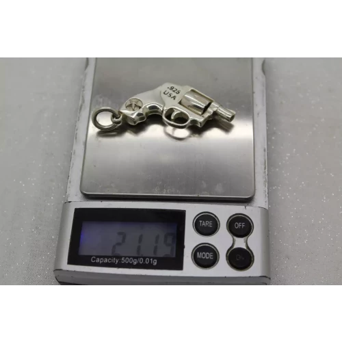 KING BABY .925 S.S. HEAVY SMALL  REVOLVER pendant 21g