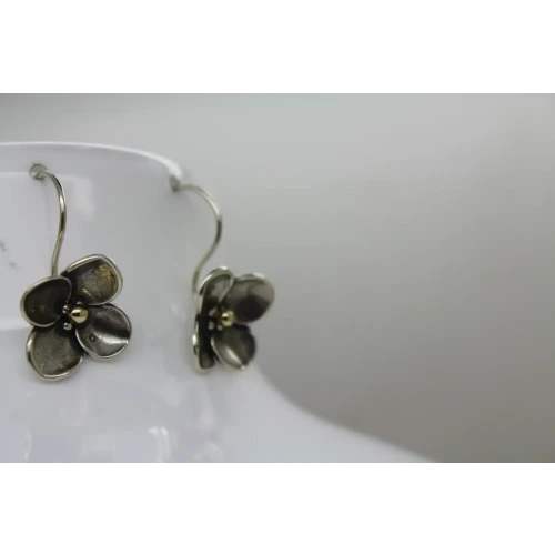 LAA TROLLBEADS .925 S.S. INTERCHANGEABLE FLOWER DANGLE earrings