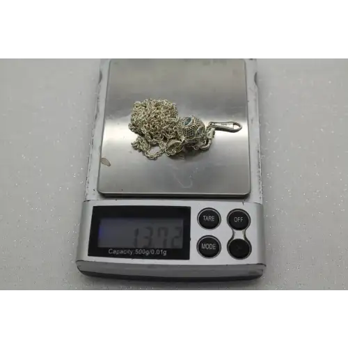 LAGOS .925 S.S. CAVIAR 6 STATION BLUE TOPAZ BALL DROP necklace #