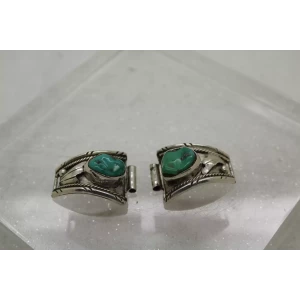 LE CLARENCE RUSSEL LEE .925 S.S. TURQUOISE ladies WATCH BAND ENDS
