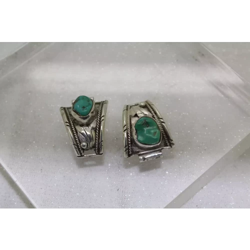 LE CLARENCE RUSSEL LEE .925 S.S. TURQUOISE ladies WATCH BAND ENDS