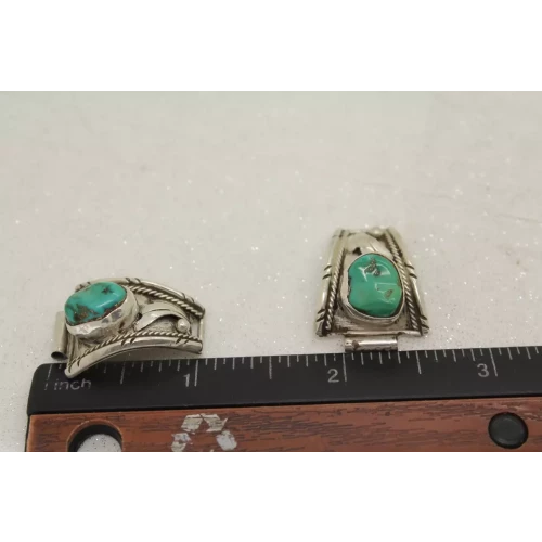 LE CLARENCE RUSSEL LEE .925 S.S. TURQUOISE ladies WATCH BAND ENDS
