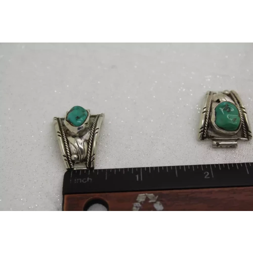 LE CLARENCE RUSSEL LEE .925 S.S. TURQUOISE ladies WATCH BAND ENDS