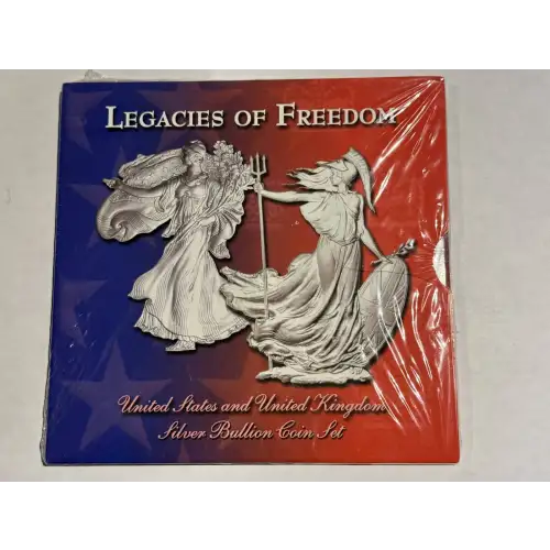 Legacies of Freedom 1 oz Silver American Eagle 1 oz Silver Britannia Coin Set