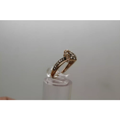 LeVian 14k R.G. Chocolate champagne DIAMOND DOUBLE HEART