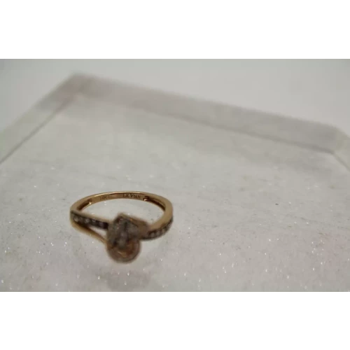 LeVian 14k R.G. Chocolate champagne DIAMOND DOUBLE HEART