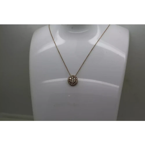 LEVIAN 14k Strawberry Gold .50ctw CHAMPAGNE DIAMOND HALO 19