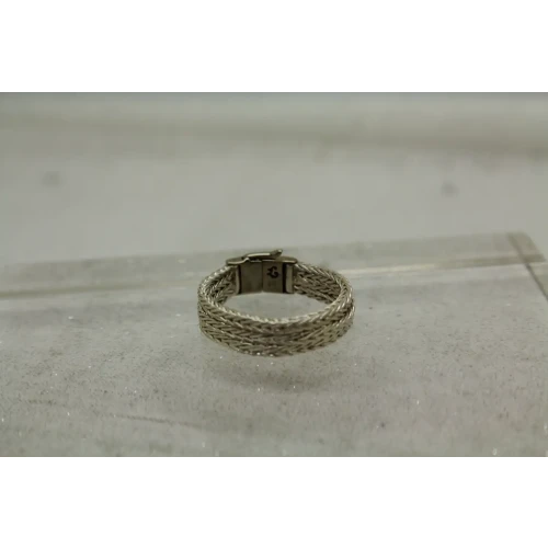 LORI BONN .925 S.S 3 STRAND SHANK RING for Slide Charms size 10.5