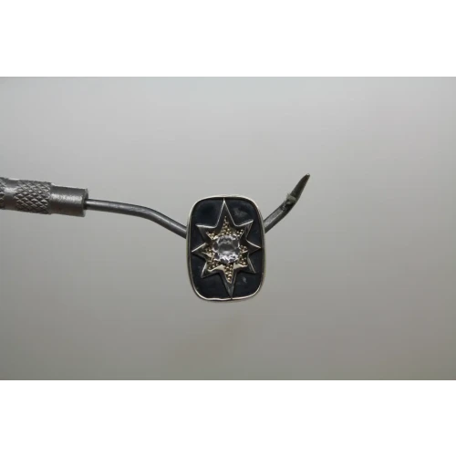 LORI BONN .925 S.S. APRIL FOOLS WHITE QUARTZ SLIDE CHARM