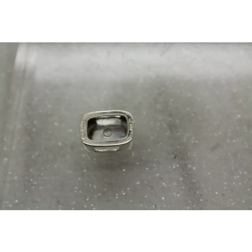 LORI BONN .925 S.S. APRIL FOOLS WHITE QUARTZ SLIDE CHARM