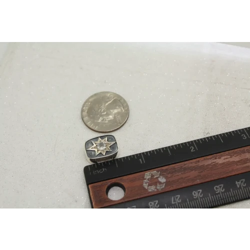 LORI BONN .925 S.S. APRIL FOOLS WHITE QUARTZ SLIDE CHARM