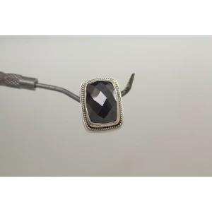 LORI BONN .925 S.S. I HEART NY SLIDE CHARM Dark Grey Stone