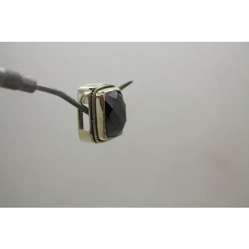 LORI BONN .925 S.S. I HEART NY SLIDE CHARM Dark Grey Stone