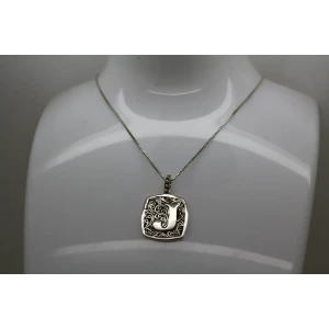 LORI BONN .925 S.S. LETTER J PENDANT necklace 18
