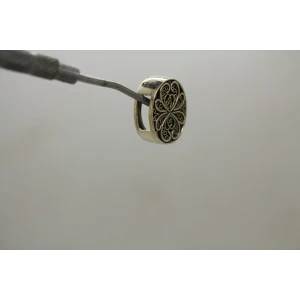 LORI BONN .925 S.S. LOVE'S IN THE DETAILS OVAL SLIDE CHARM