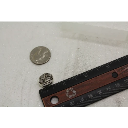 LORI BONN .925 S.S. LOVE'S IN THE DETAILS OVAL SLIDE CHARM