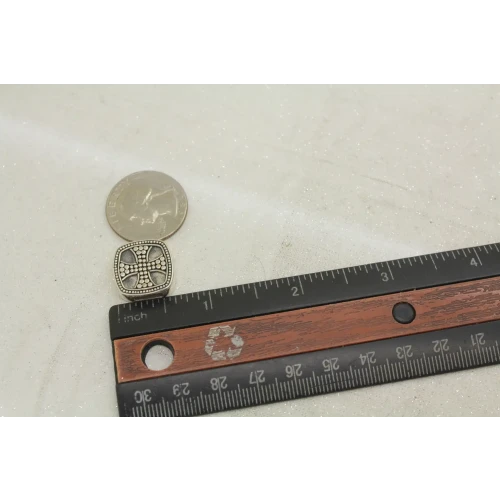 LORI BONN .925 S.S. MALTESE CROSS SQUARE SLIDE CHARM